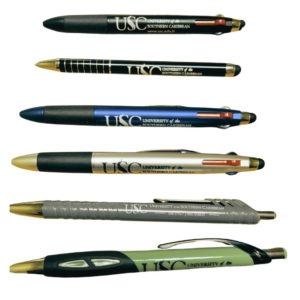 5 diversity push point pens (ball point)